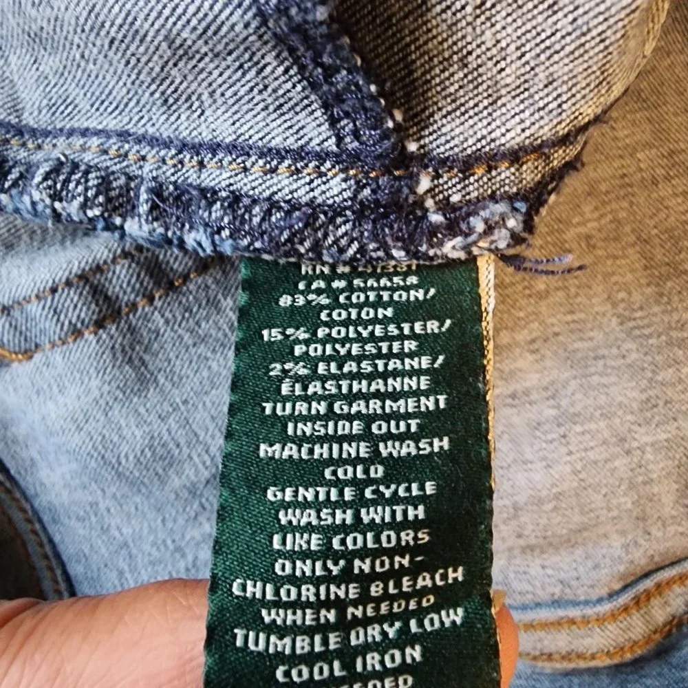 Lauren Ralph Lauren Size 10 Jeans Dark Wash - Picture 12 of 16